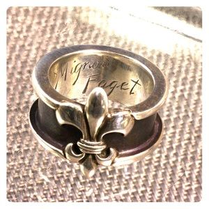 NWOT Mignon Faget Fleur del lis SS ring Sz.7